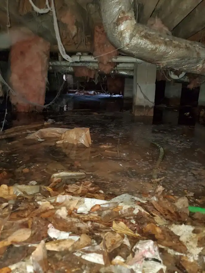 Crawl space flood assessment for Commercial Water Damage Restoration in Groton